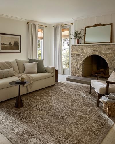 Loloi Magnolia Home by Joanna Gaines Wimberly Collection WYM-06 Bark/Ivory 7'-9" x 9'-9" Area Rug
