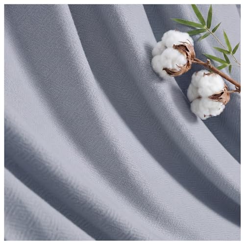 Madison Park King Size Blanket, 70% Rayon Bamboo-Based, 30% Cotton, Breathable for Hot Sleepers Menopause, Ultra Soft and Snag-Resistant, Summer Blanket for Bed or Couch, King 108"x90", Light Blue