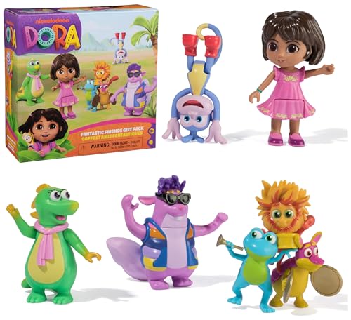 Dora, Fantastic Friends Gift Pack with Dora, Boots, Tico, Isa, and The Fiesta Trio, Toy Figures, Kids Toys for Girls & Boys Ages 3 and Up