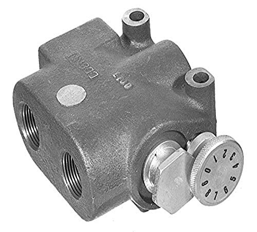 Buyers Products HFD100 Priority Flow Divider Valve, 1 NPTF, 3000 PSI Max Operating Pressure, External Adjusting Knob, Hydraulic Accessories For Trucks & Trailers