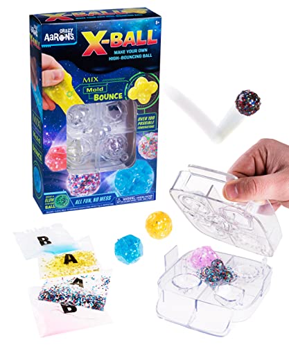 Crazy Aaron’s Thinking Putty Bouncy X-Ball Kit - Create, Mix, Mold, Fun Activity Set, Mix-in Pieces, Sensory ThinkingPutty, Fidget, Never Dries Out - Made in USA