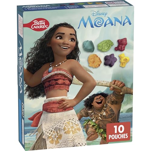 Disney Moana Fruit Flavored Snacks, Fat Free and Gluten Free Snacks, 8 oz (10 Pouches)