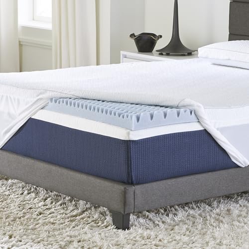 Comfort Tech 2" Tranquility Convoluted Mattress Topper with Cover - Queen