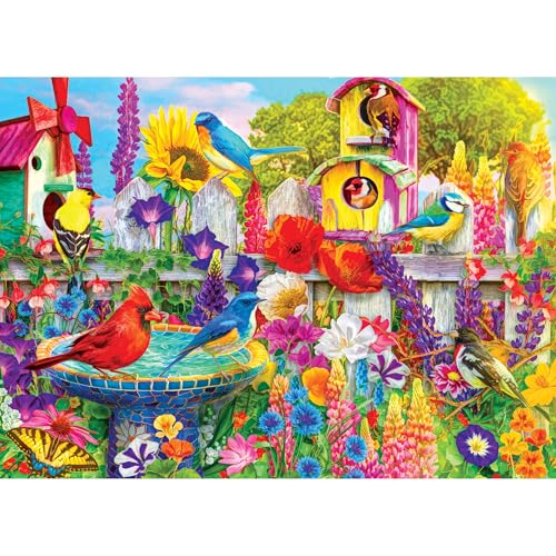 RoseArt - Kodak Premium - Bird Bath Garden - 1000 Piece Jigsaw Puzzle for Adults