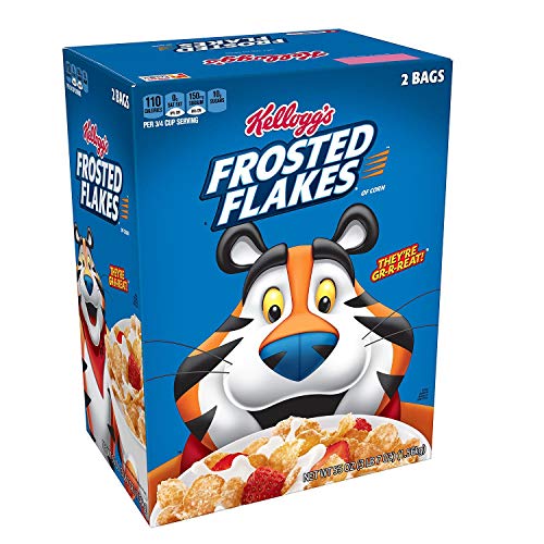 Frosted Flakes Breakfast Cereal, Fat Free, Giant Size, 55 oz