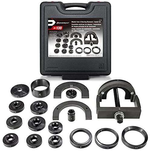 Powerbuilt 22 Pc. Master Hub and Wheel Bearing Removal and Installation Kit Self Centering Design Fits Most Front, Rear and All Wheel Drive Vehicles, Provides Easy Bearing Swaps With No Press Required