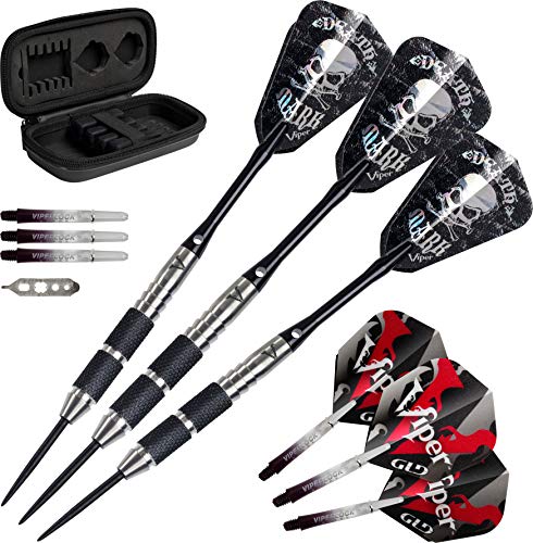 Viper by GLD Products Desperado 80% Tungsten Steel Tip Darts with Storage/Travel Case: Death Mark, 24 Grams, Black,One Size,23-1603-24