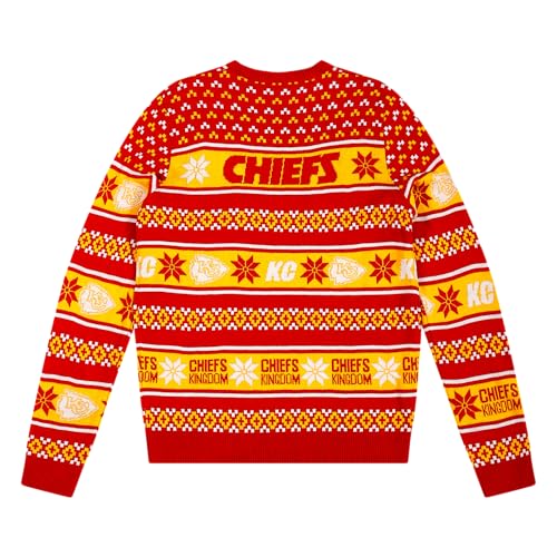 FOCO Kansas City Chiefs NFL Big Logo Ugly Sweater - Large