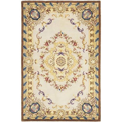 SAFAVIEH Empire Collection Accent Rug - 4' x 6', Assorted, Handmade Traditional European Wool, Ideal for High Traffic Areas in Entryway, Living Room, Bedroom (EM821A)