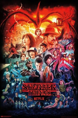 Netflix Stranger Things - Three Seasons One Sheet Wall Poster, 19L" x 13W", Premium Unframed Version