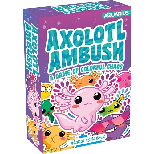 AQUARIUS Axolotl Ambush Card Game - Great Family Fun - Ages 6+ - Officially Licensed for Fun - Axolotl Card Game - Merchandise & Collectibles