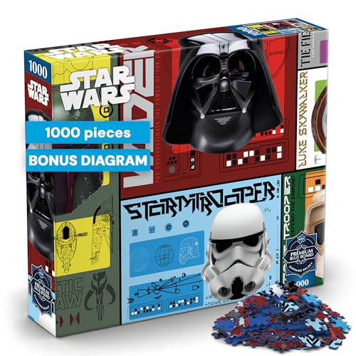 Buffalo Games - Star Wars Helmets 1000 Piece Puzzle for Adults, Sapphire Select - Quality 1000 Pieces Jigsaw Puzzle