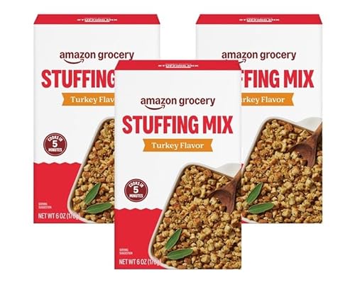 Amazon Fresh, Stuffing Mix Turkey Flavor, 6 Oz (Pack of 3)