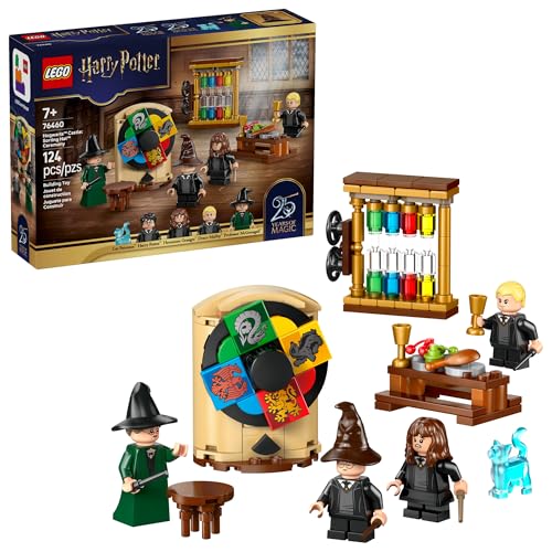 LEGO Harry Potter Hogwarts Castle: Sorting Hat Ceremony Building Toy for Boys, Girls - Pretend Play Set for Kids, Ages 7+ - W/4 Minifigures & Cat Patronus Toy Figure - Gift Idea for Birthdays - 76460
