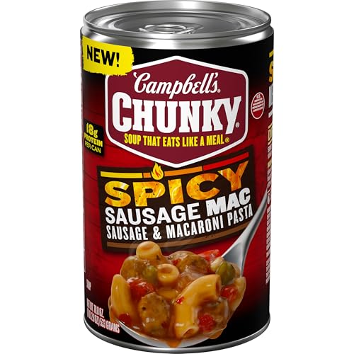 Campbell’s Chunky Spicy Sausage Mac Soup, 18.8 oz Can