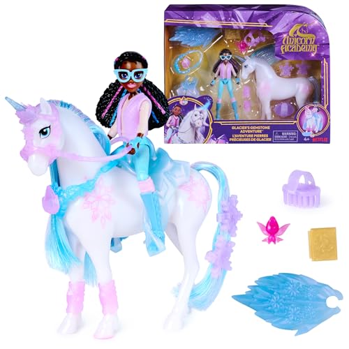 Unicorn Academy, Glacier’s Gemstone Adventure, Easter Gifts Idea, Dolls & Unicorn Toys for Girls, Includes Glacier, Layla Doll & 13 Accessories