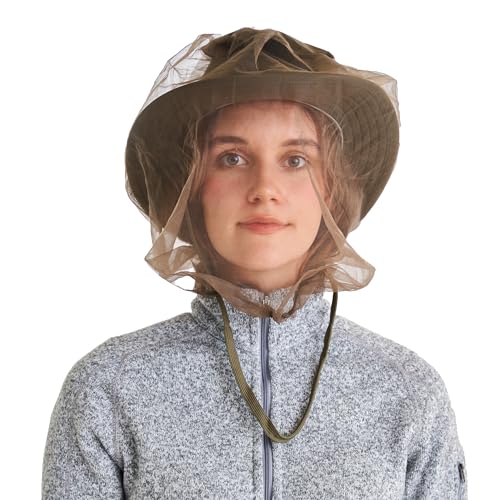 Coghlan's No-See-Um Head Net – Lightweight, Breathable Mesh Protection for Camping, Hiking & Outdoor Activities Tan