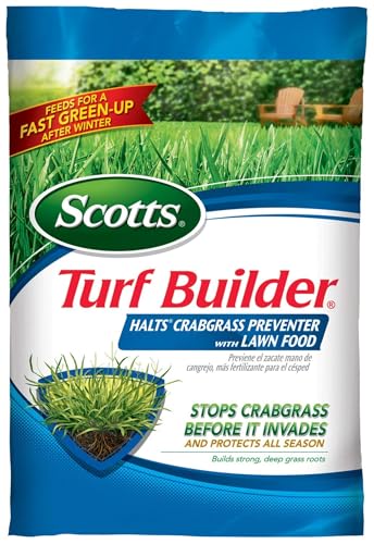 Scotts Turf Builder Halts Crabgrass Preventer with Lawn Food - Pre-Emergent Weed Killer, Lawn Fertilizer, 5,000 sq. ft., 13.35 lb $19.97