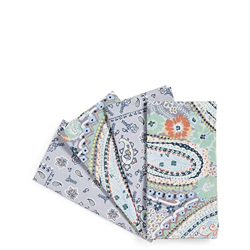 Vera Bradley Women's Cotton Napkin Set of 4, Citrus Paisley - Recycled Cotton, One Size
