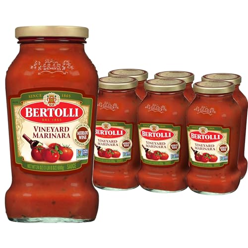 Bertolli Marinara Sauce with Burgundy Wine, Spaghetti Tomato Pasta Sauce, 24 oz (Pack of 6)
