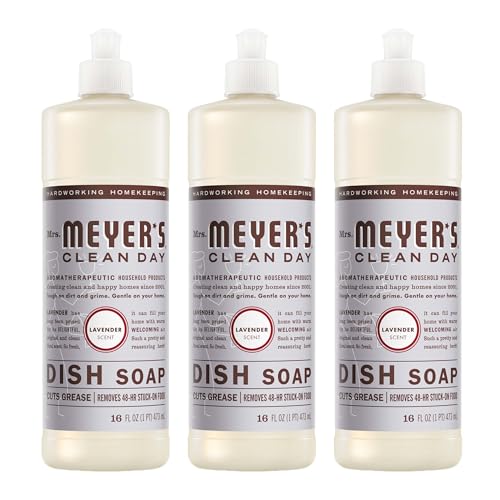 MRS. MEYER'S CLEAN DAY Liquid Dish Soap, Lavender, 16 fl. oz - Pack of 3