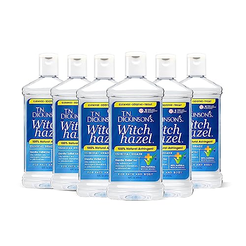 T.N. Dickinson's Witch Hazel Astringent for Face and Body, 100% Natural, 6 Count