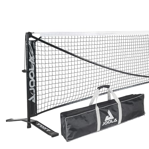 JOOLA Symmetry Portable Pickleball Net - Regulation Size Indoor & Outdoor Net - Easily Set up Your Pickleball Court, 3 Minute Assembly - Tension Lock System for Height Accuracy - 22ft Length