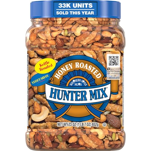 Southern Style Nuts Honey Roasted Hunter Bulk Trail Mix, 23 oz (Pack of 1), Honey Roasted Sesame Sticks & Peanuts, Sunflower Kernels, Almonds, Cashews & Pepitas, Mixed Nuts, Snacks for Adults & Kids