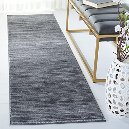SAFAVIEH Vision Collection Runner Rug - 2'2" x 20', Grey, Modern Ombre Design, Non-Shedding & Easy to Clean, Ideal for Foyer, Hallway, Bedroom (VSN606D)