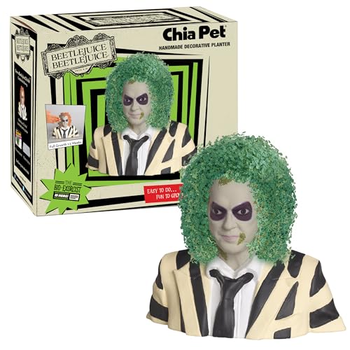 Chia Pet Beetlejuice, Decorative Pottery Planter, Easy to Do and Fun to Grow, Novelty Gift, Perfect for Any Occasion