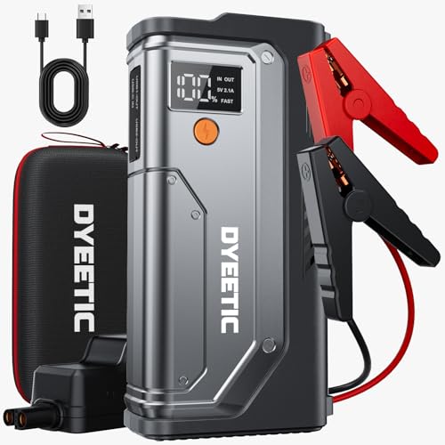 7000A Jump Starter, 12V Car Battery Booster Pack(All Gas/12.0L Diesel)，Car Starter Smart Jumper Cables with Quick Charger, Battery Jumper 26800mAh Portable Power Bank，800LM Flashlight