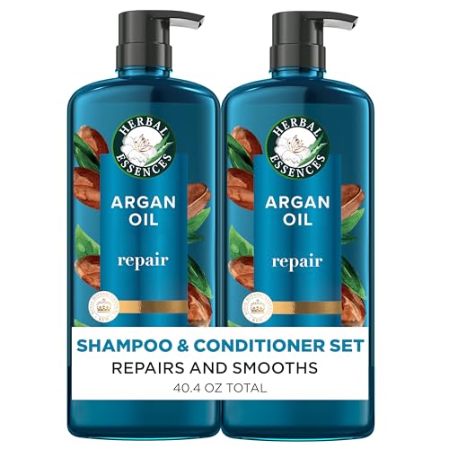 Herbal Essences Argan Oil Repair Shampoo & Conditioner Set, Moisturizes & Smoothes, Paraben-Free, Color-Safe, pH-Balanced, Citrus Scent, 20.2 Fl Oz, 2-Pack