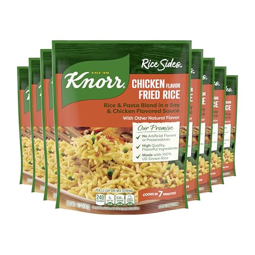 Knorr Rice Sides 8 Count Chicken Flavor Fried Rice For a Tasty Rice Side Dish No Artificial Flavors 5.7 oz