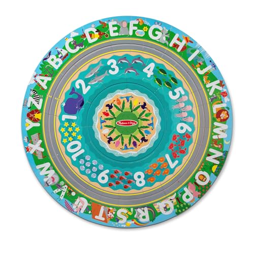 Melissa & Doug Round the Shore Tracks Cardboard Jigsaw Floor Puzzle and Wind-Up Vehicles – 48 Pieces, for Boys and Girls 4+ - FSC-Certified