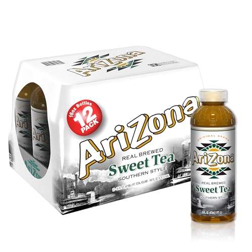 AriZona Southern Style Sweet Tea, Premium Brewed, 16 Fl Oz (Pack of 12)