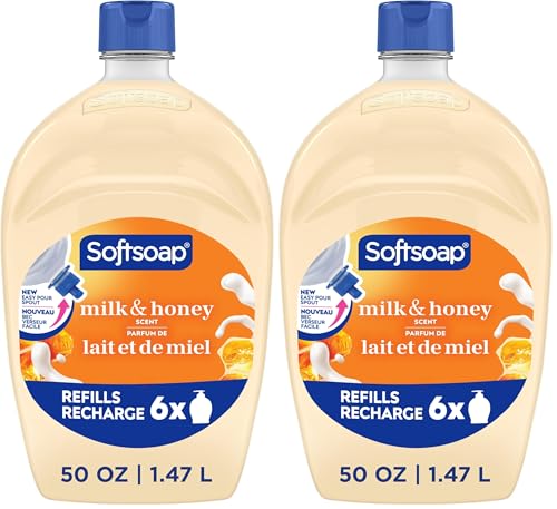 Softsoap Milk & Honey Scented, Liquid Hand Soap Refill, 50 Ounce (Pack of 2)
