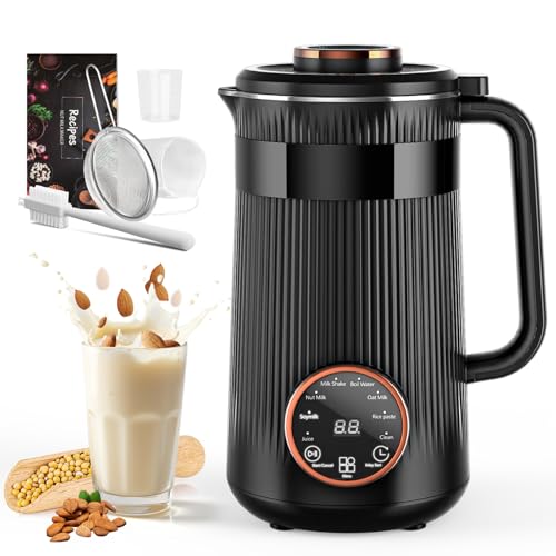 RELEXNOW Nut Milk Maker Machine, 35oz Homemade Soy, Almond, Oat, Coconut, Plant Based and Non Dairy Beverages, 8 in 1 Automatic Soybean Machine With 12H Delay Start/Keep Warm/Boil Water