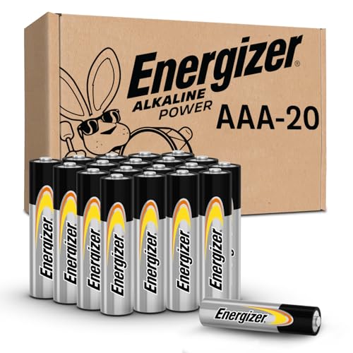 Energizer Alkaline Power AAA Batteries, 20 Count, Long-Lasting Triple A Batteries, Suitable for Everyday Electronics and Emergency Gear
