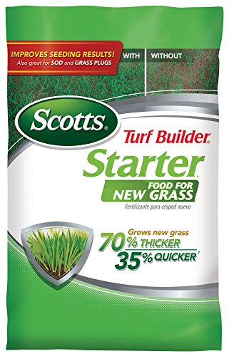 Scotts Turf Builder Starter Food for New Grass - Lawn Fertilizer for Use When Planting Lawn Seed or Sod, 5,000 sq. ft., 15 lb.