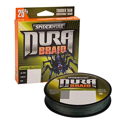 SpiderWire DuraBraid Braided Fishing Line,Moss Green, 8lb - 150yd