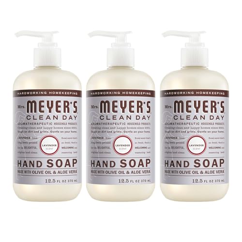 MRS. MEYER'S CLEAN DAY Hand Soap, Lavender Scent, 12.5 Fl Oz Bottle - 3 Pack