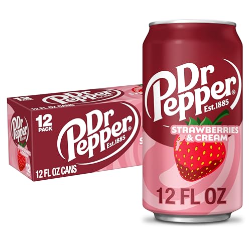 Dr Pepper Strawberries and Cream Soda, 12 fl oz cans, 12 Pack