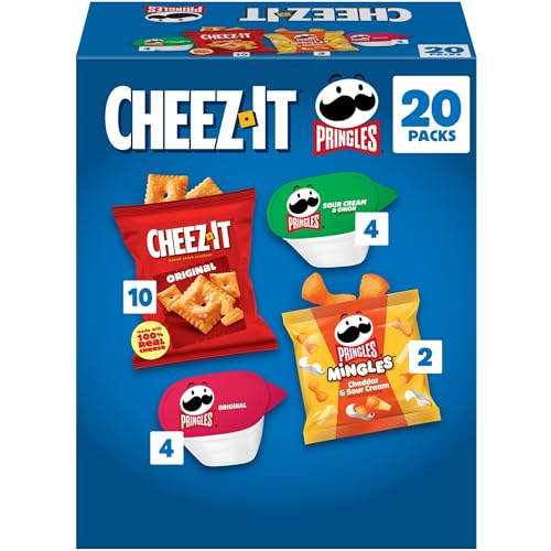 Cheez-It and Pringles Snacks, Grab and Go, Variety Pack, 17.04oz Box (20 Count)