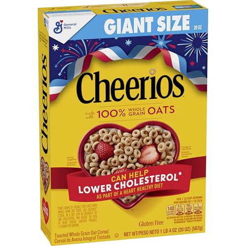 Cheerios, Heart Healthy Gluten Free Breakfast Cereal, Giant Size, 20 oz