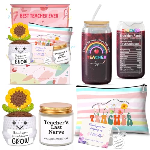 Teacher Appreciation Gifts, Teacher Gift s for Women Thank You Gift Basket Back to School End of Year Graduation Gifts Unique Christmas Gift Idea for Teachers