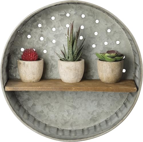 Primitives by Kathy 38024 Distressed Wall Shelf, Metal and Wood