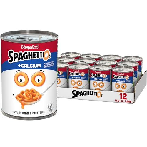 SpaghettiOs Original Canned Pasta Plus Calcium, 15.8 oz Can (Pack of 12)
