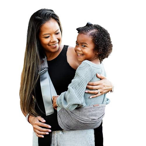 JJ Cole Sola Toddler Sling Carrier - Adjustable Toddler Carrier and Baby Sling - Baby Essentials - Ages 1 to 4 Years or 45 Pounds