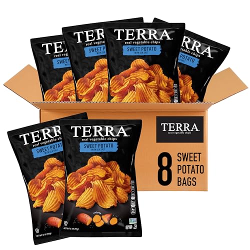 Terra Vegetable Chips, Sweet Potato with Sea Salt Vegetable Chips, 2 Oz (Pack of 8)