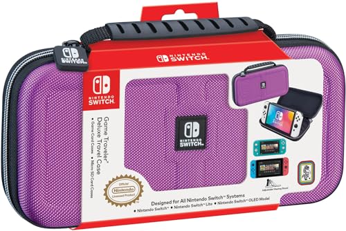 R.D.S. INDUSTRIES, INC. – Game Traveler Deluxe Licensed Travel Case Designed for Nintendo Switch, Lite, OLED, Purple (NNS40SN)